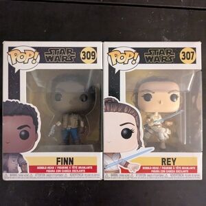 Star Wars Funko Pop Figures - Finn and Rey